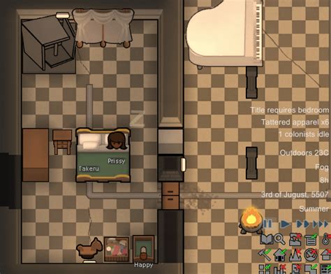 rimworld title requires bedroom.